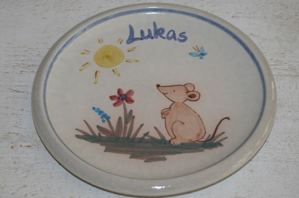 Kinderteller A, Maus mit Namen