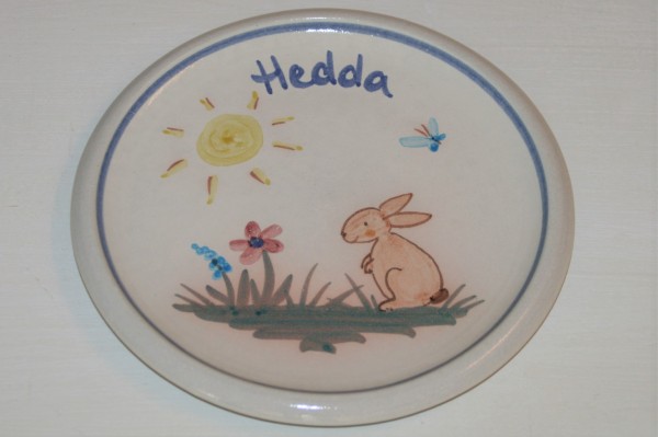 Kinderteller A, Hase mit Namen