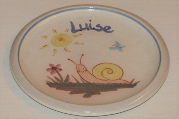 Kinderteller A, Schnecke mit Namen