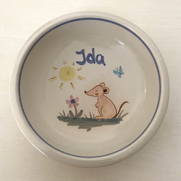 Kinderschale A, Maus mit Namen