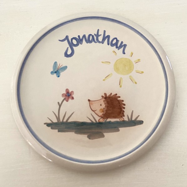 Kinderteller A, Igel mit Namen